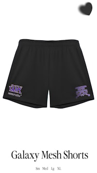 galaxy mesh shorts